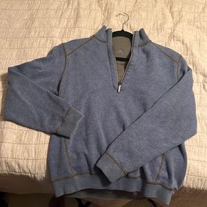 Tommy Bahama reversible quarter zip pullover